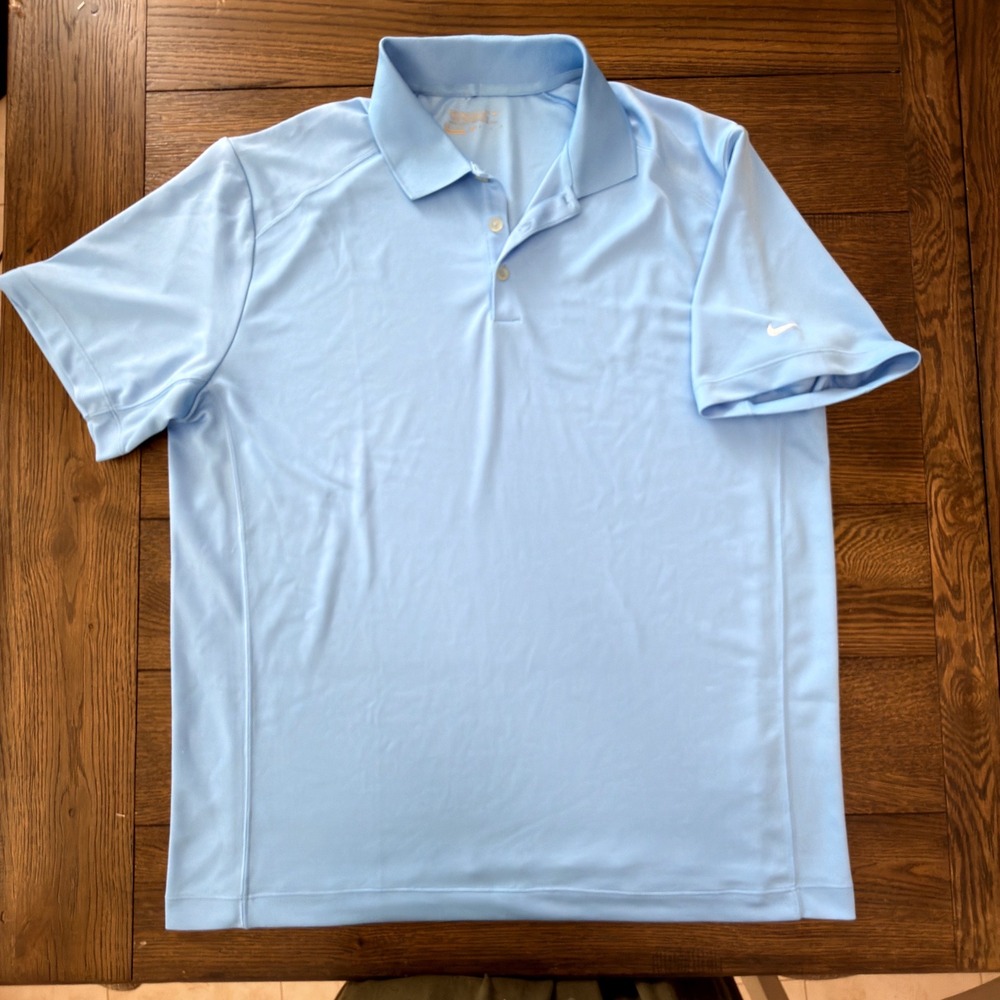 Nike Golf Tour Performance Dri-FIT Polo Shirt Light Blue Mens XL Short Sleeve